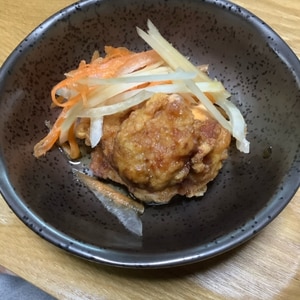 残った唐揚げで☆即席♪鶏肉の南蛮漬け風